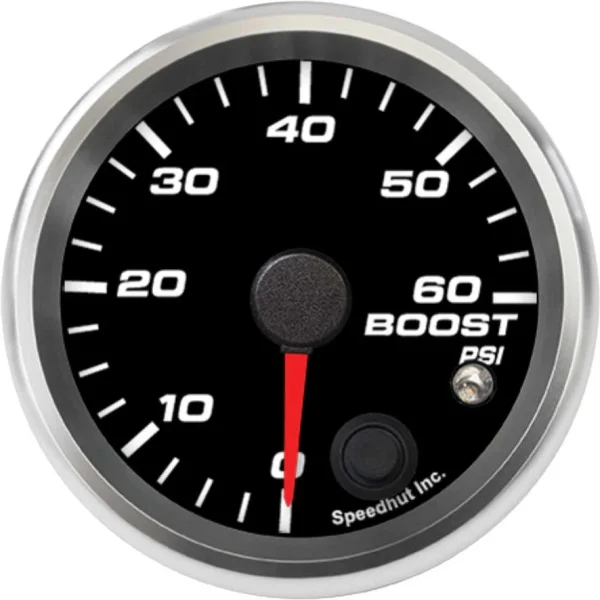 Speedhut 2-5/8" 0-60 PSI Boost Gauge w/ Warning (R25-B5-REV)