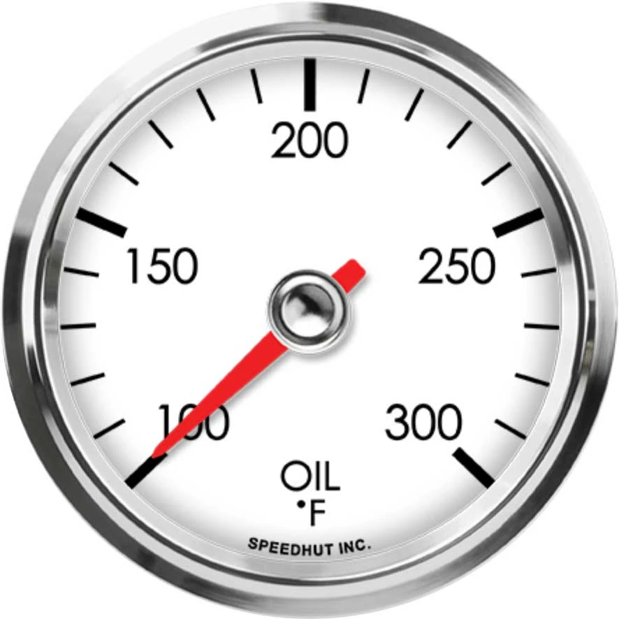 Speedhut 2-5/8" 100-300F Oil Temp Gauge (L25-OT1-LEG)