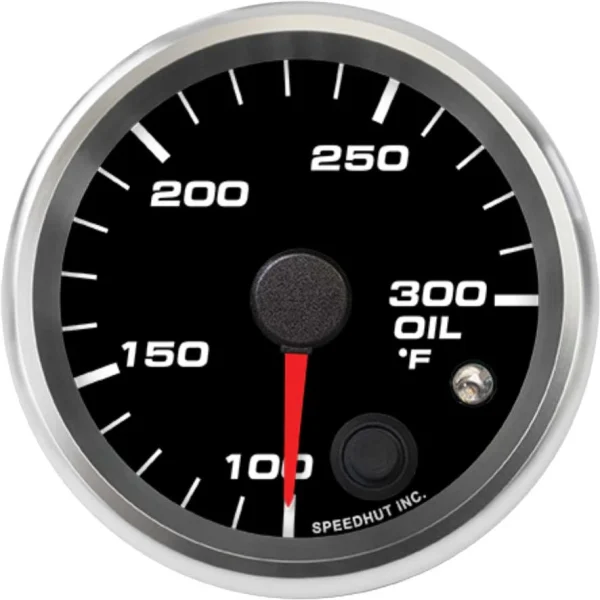 Speedhut 2-5/8" 100-300F Oil Temp Gauge w/ Warning (R25-OT1-REV)