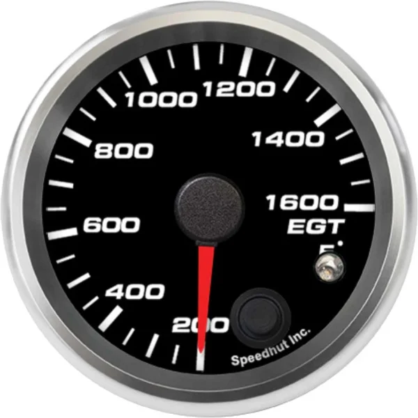 Speedhut 2-5/8" 200-1600F EGT Temp Gauge w/ Warning (R25-ET1-REV)