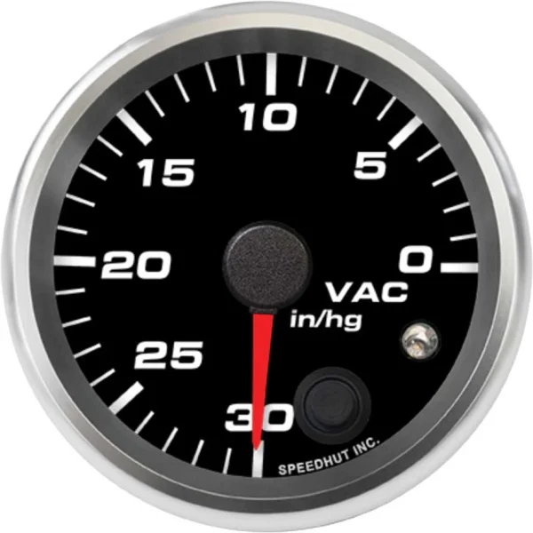 Speedhut 2-5/8" 30-0in/hg Vacuum Gauge w/ Warning (R25-VC1-REV)