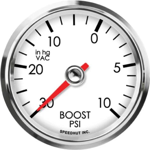 Speedhut 2-5/8" 30inhg-0-10 PSI Boost/Vac Gauge (L25-BV1-LEG)