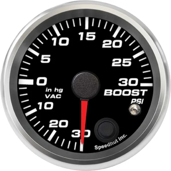 Speedhut 2-5/8" 30inhg-0-30PSI Boost/Vac Gauge w/Warning (R25-BV4-REV)