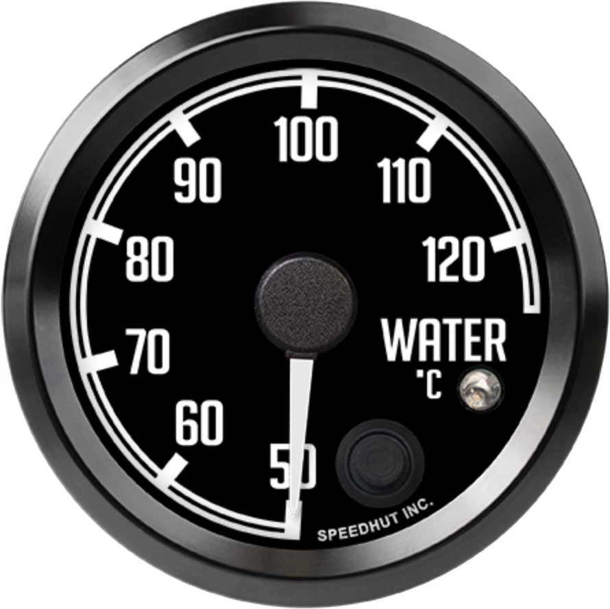 Speedhut 2-5/8" 50-125C Water Temp Gauge w/ Warning (R25-WT2-DATZ)