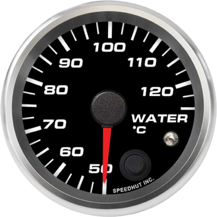 Speedhut 2-5/8" 50-125C Water Temp Gauge w/ Warning (R25-WT2-REV)
