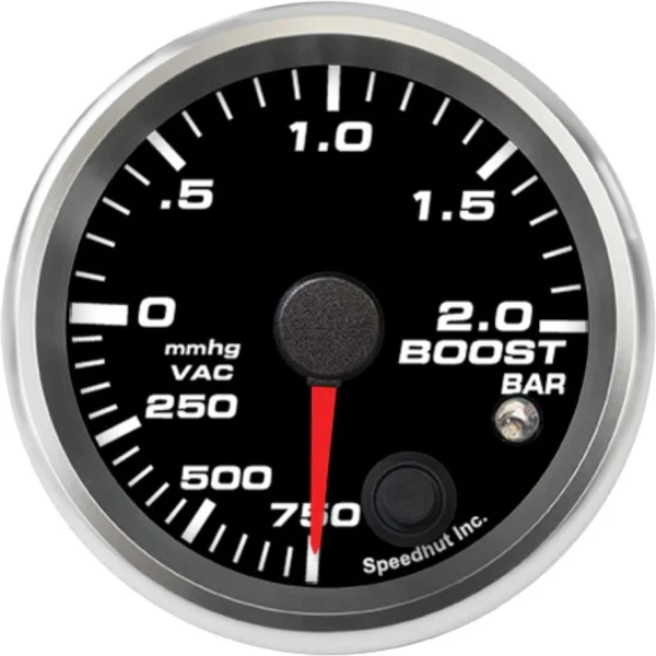 Speedhut 2-5/8" 750mmhg-0-2.0 Bar Boost/Vac w/ Warning (R25-BV5-REV)