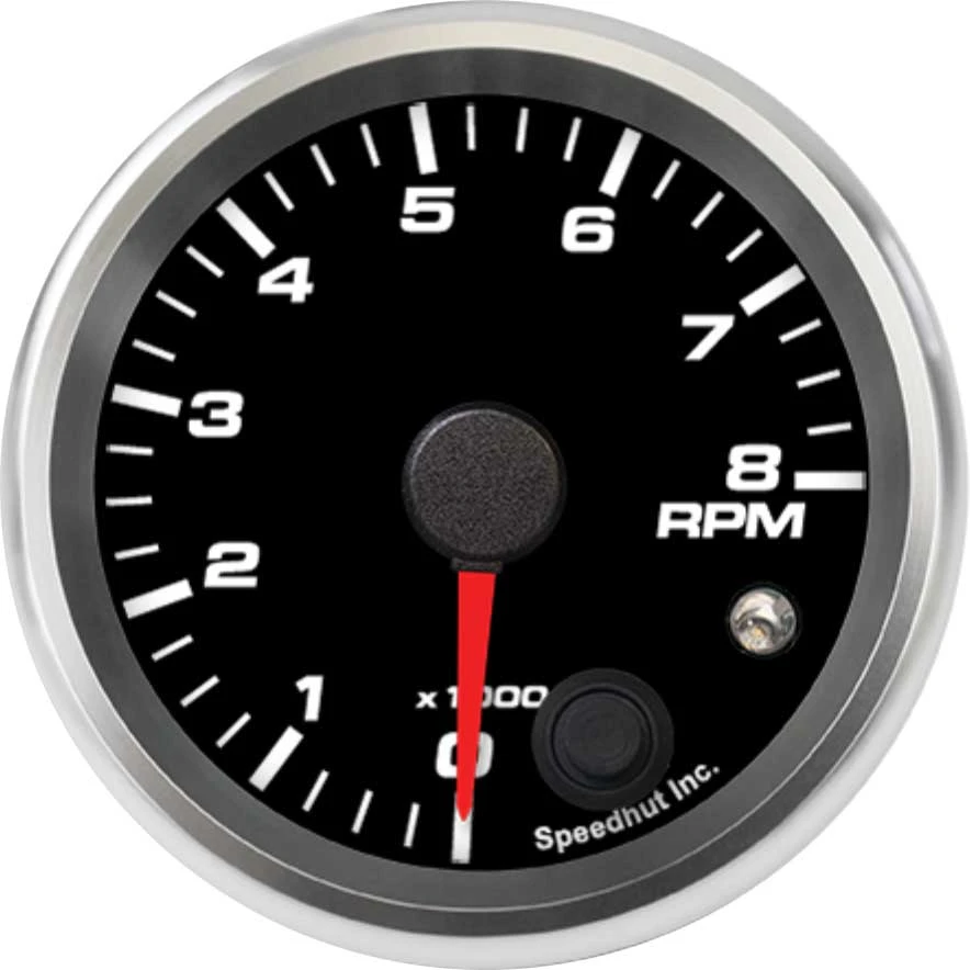 Speedhut 2-5/8" 8K RPM Shift-light Tachometer (R25-TC3-REV)