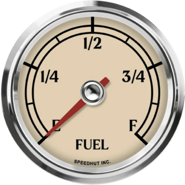 Speedhut 2-5/8" Antique Programmable Fuel Level Gauge (L25-FL1-ATQ)