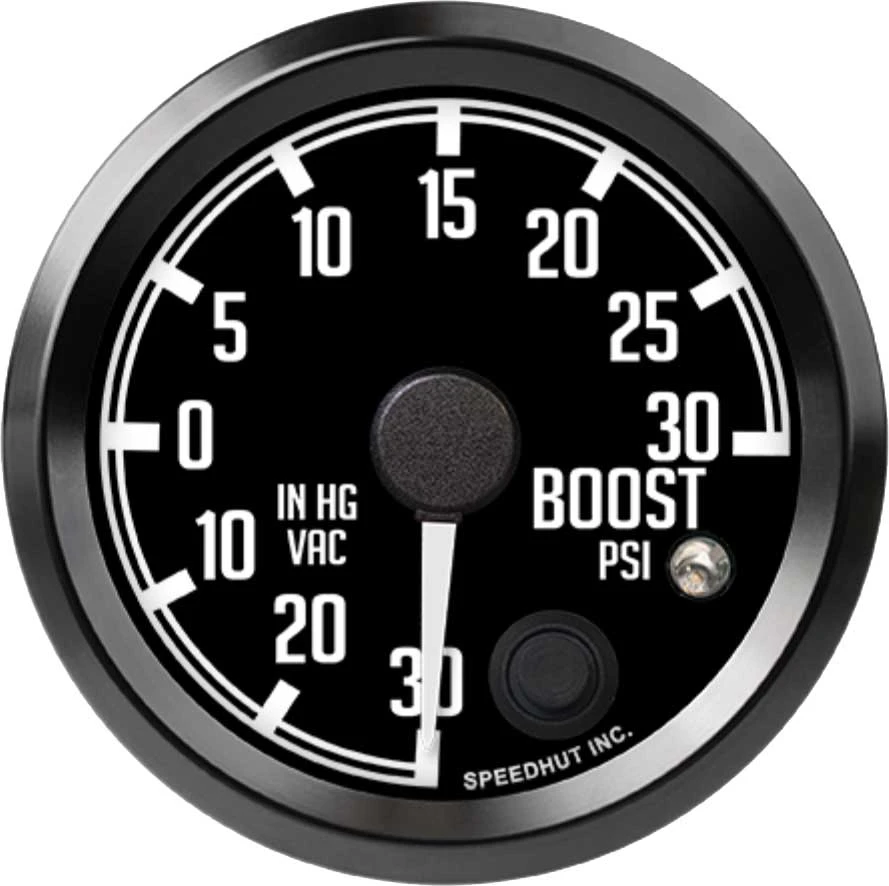Speedhut 2-5/8" Boost/Vac Gauge 30inhg-0-30 PSI (R25-BV4-DATZ)