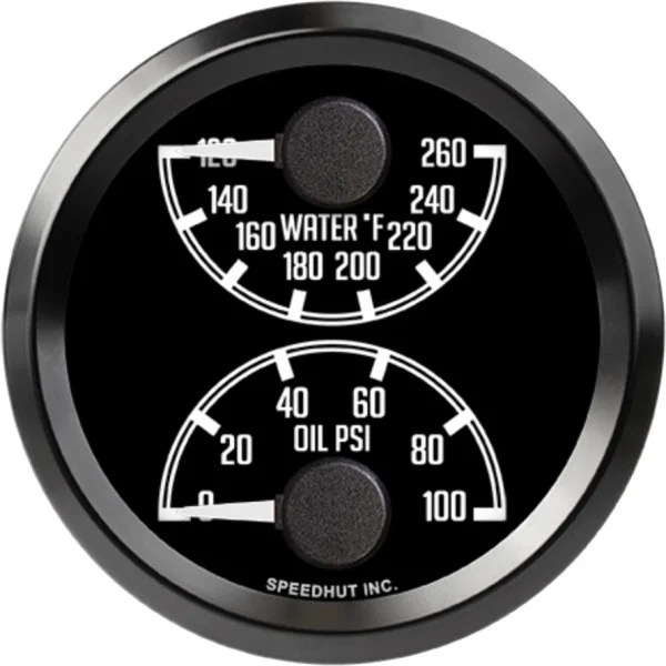 Speedhut 2-5/8" JDM Z Water Temp/Oil Pressure (top/bot) (L25-DG1-DATZ)