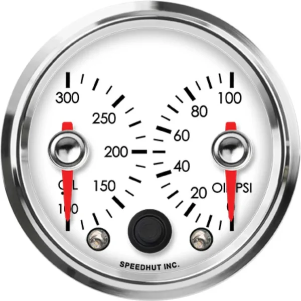 Speedhut 2-5/8" Oil Temp / Oil Pressure Dual Gauge (R25-DG6-LEG)