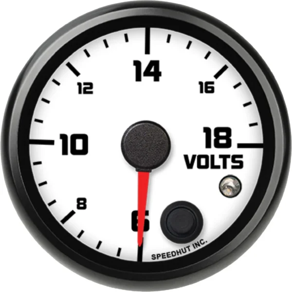 Speedhut 2-5/8" Street XL 6-18V Volt Gauge w/ Warning (R25-V1-SXL)
