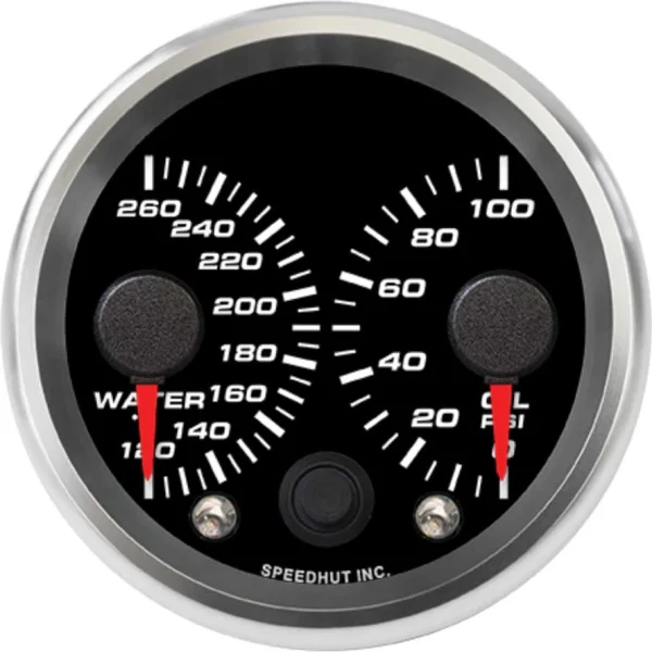 Speedhut 2-5/8" Water Temp / Oil Pressure Dual Gauge (R25-DG1-REV)