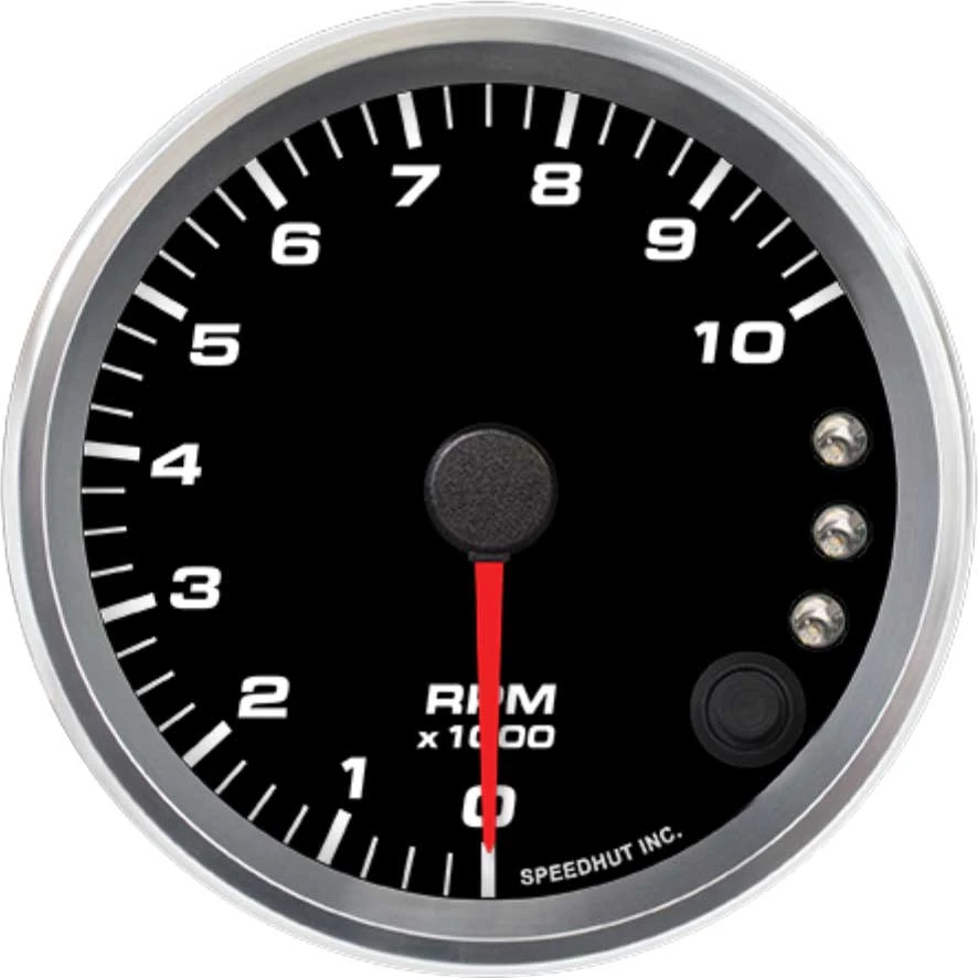 Speedhut 3-3/8" 10K RPM Shift-light Tachometer (R3-TC4-REV)