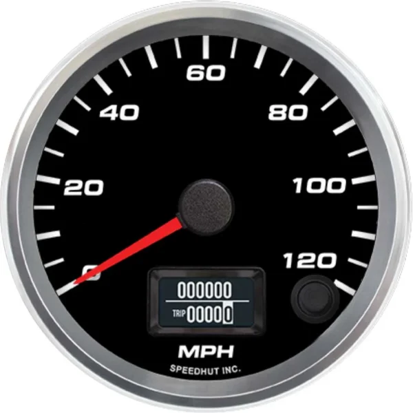 Speedhut 3-3/8" 120mph Speedometer w/Signal and High Beam (R3-S1T-REV)