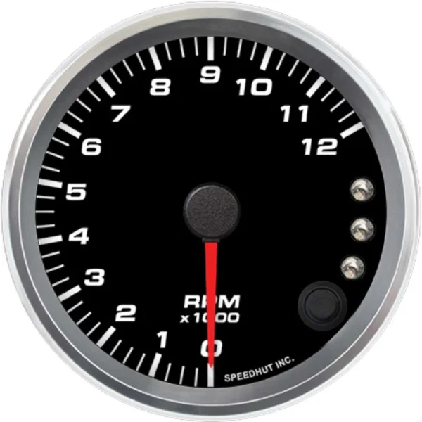 Speedhut 3-3/8" 12K RPM Shift-light Tachometer (R3-TC5-REV)