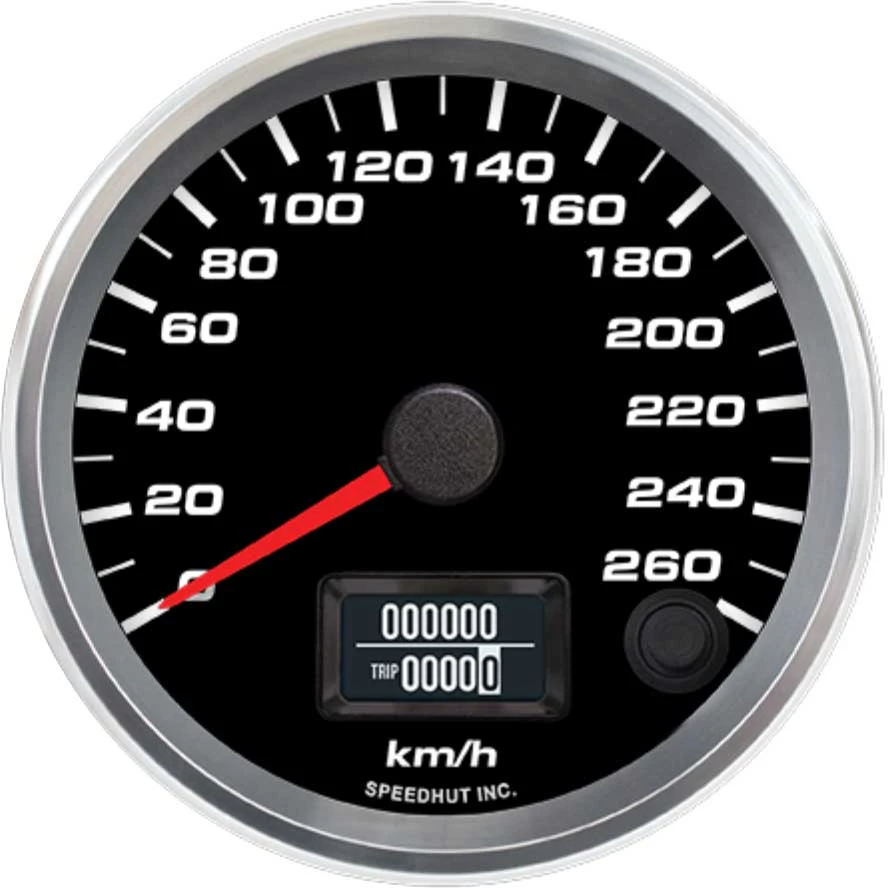 Speedhut 3-3/8" 260 km/h Programmable Speedometer (R3-S13-REV)