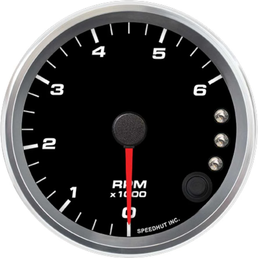 Speedhut 3-3/8" 6K RPM Shift-light Diesel Tachometer (R3-TC7-REV)