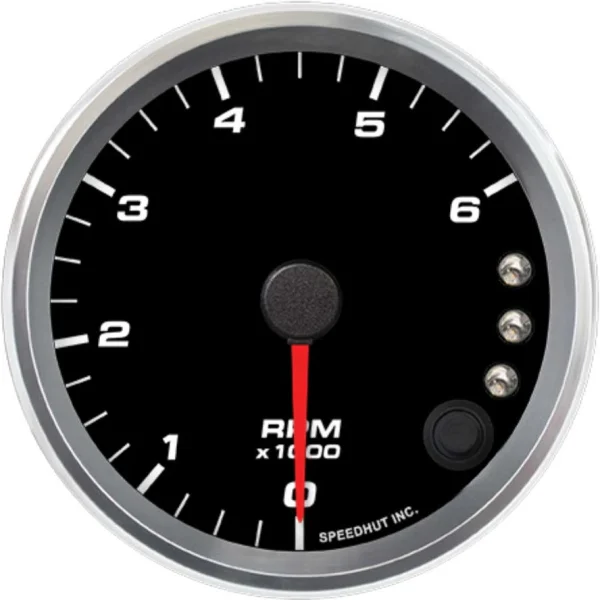 Speedhut 3-3/8" 6K RPM Shift-light Tachometer (R3-TC2-REV)