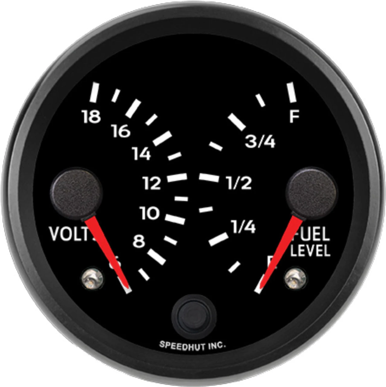 Speedhut 3-3/8" Porsche Design Volts / Fuel Level Gauge (R3-DG2-PCH)