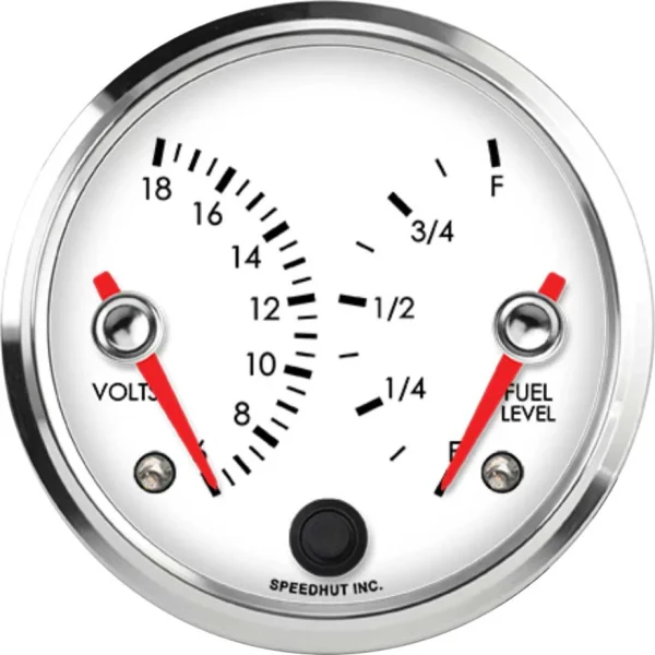 Speedhut 3-3/8" Volts / Fuel Level Dual Gauge (R3-DG2-LEG)