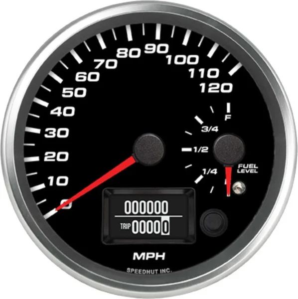 Speedhut 4-1/2" 120 mph GPS Speedometer/Fuel Level Gauge (R45-DS1-REV)