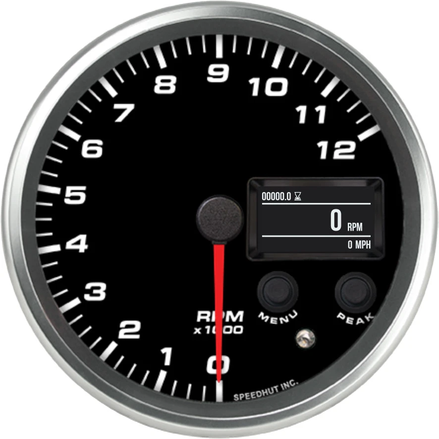 Speedhut 4-1/2" 12K PM/DM Playback Tachometer (R45-TCR3-REV)