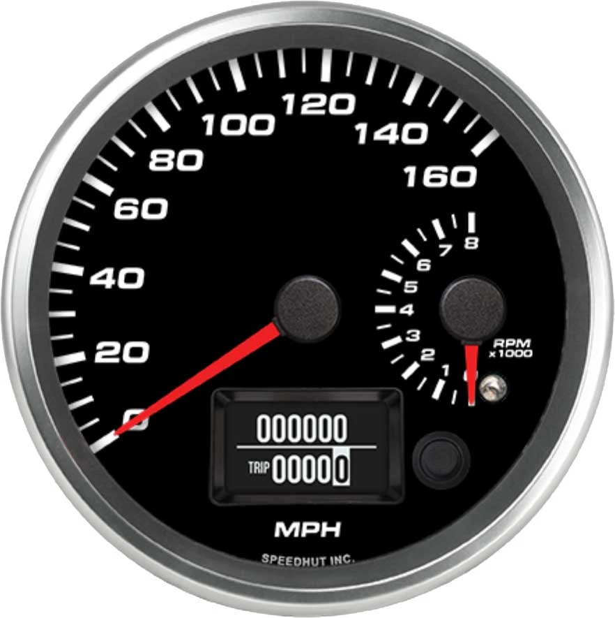 Speedhut 4-1/2" 160 mph GPS Speedometer / 8K Tachometer (R45-DS4-REV)