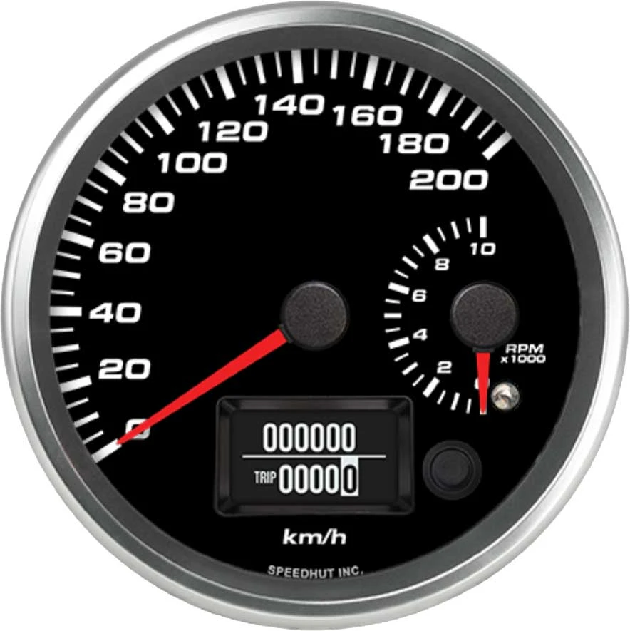 Speedhut 4-1/2" 200 km/h GPS Speedometer/10K Tachometer (R45-DS18-REV)
