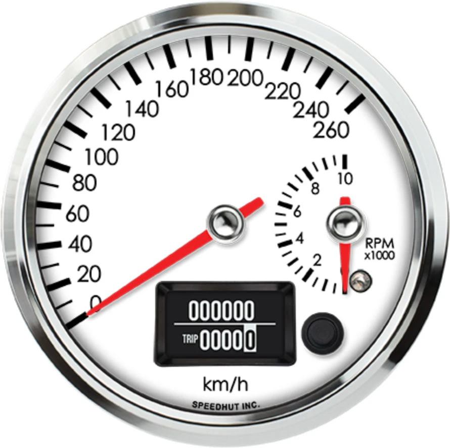 Speedhut 4-1/2" 260kmh GPS Speedometer/10K Tacho. Gauge (R45-DS19-LEG)