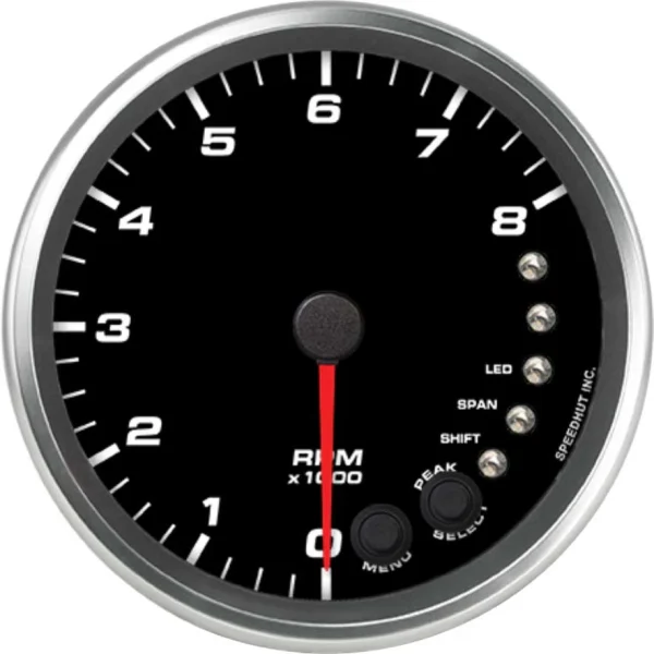 Speedhut 4-1/2" 8K RPM Shift-light Dash Mount Tachometer (R45-TC3-REV)