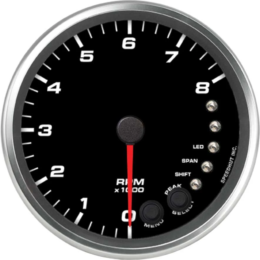 Speedhut 4-1/2" 8K RPM Shift-light Dash Mount Tachometer (R45-TC3-REV)