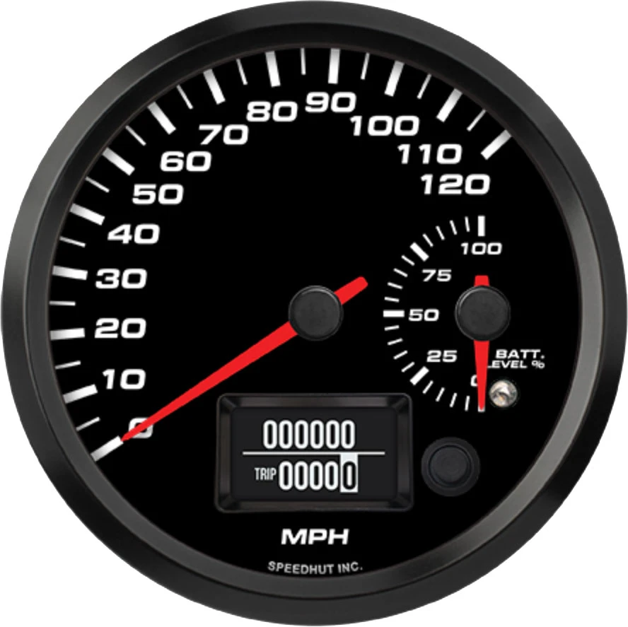 Speedhut 4-1/2" EV Orion 120mph Speedom/BattLevel Gauge (FOR45-DS1-EV)