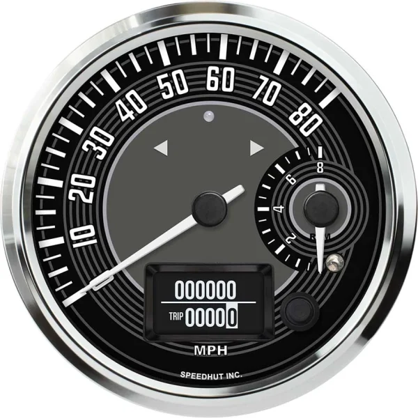 Speedhut 4-1/2" VW Design 80mph GPS Speedo/ 8K Tach Gauge (R45-DS9-VW)