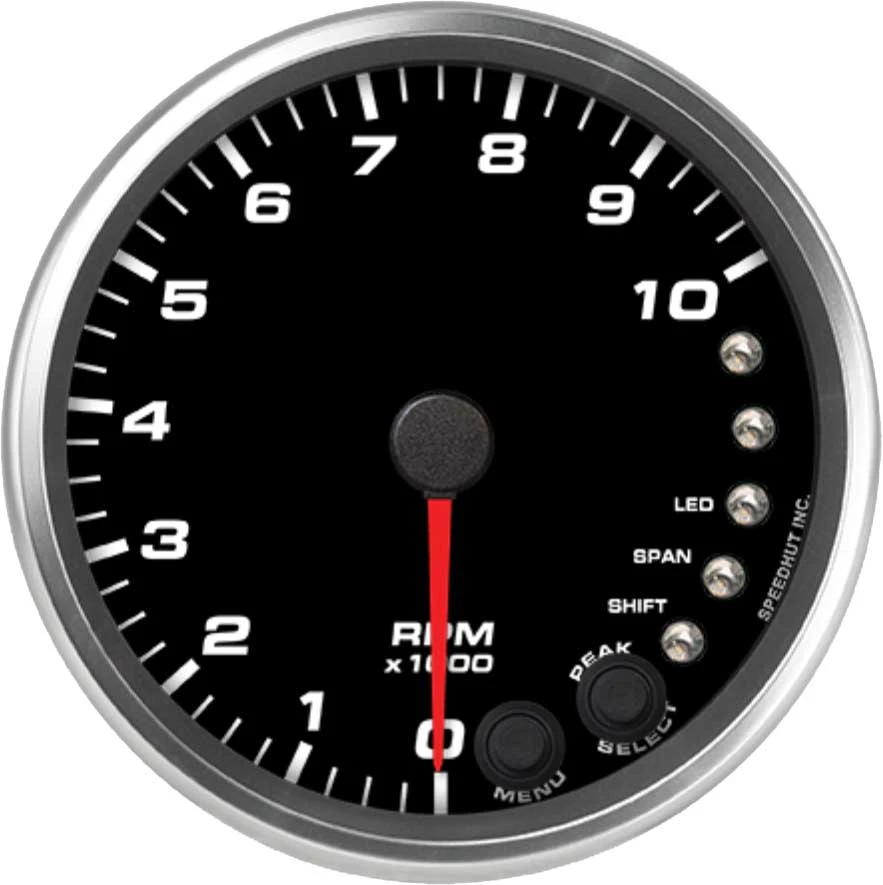 Speedhut 4" 10K RPM Shift-light Tachometer (R4-TC4-REV)