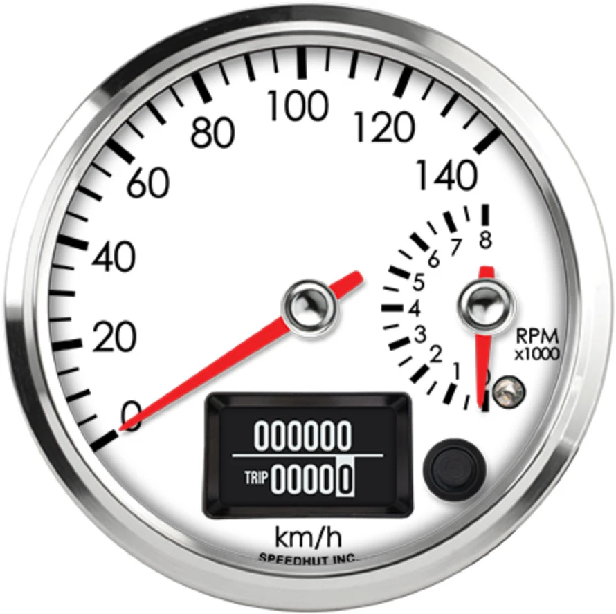 Speedhut 4" 140 km/h GPS Speedometer/8K Tachometer Gauge (R4-DS11-LEG)