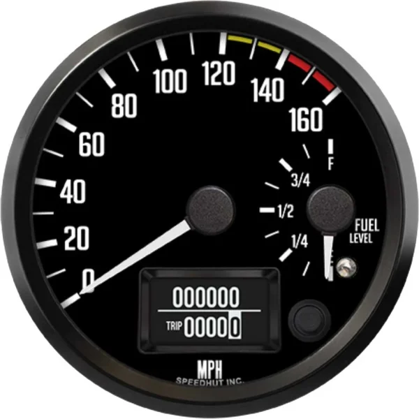 Speedhut 4" 160mph Dual Gauge GPS Speedometer/Fuel Level (R4-DS3-DATZ)