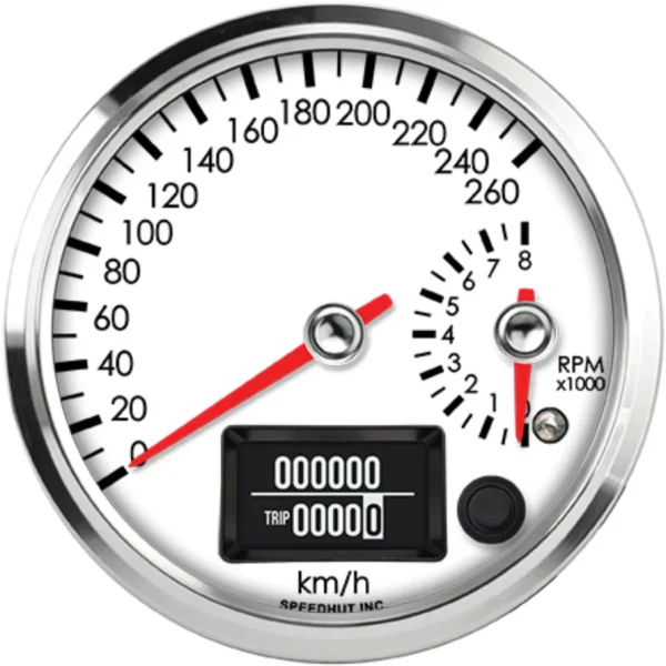 Speedhut 4" 260km/h GPS Speedometer / 8K Tachometer Gauge (R4-DS8-LEG)