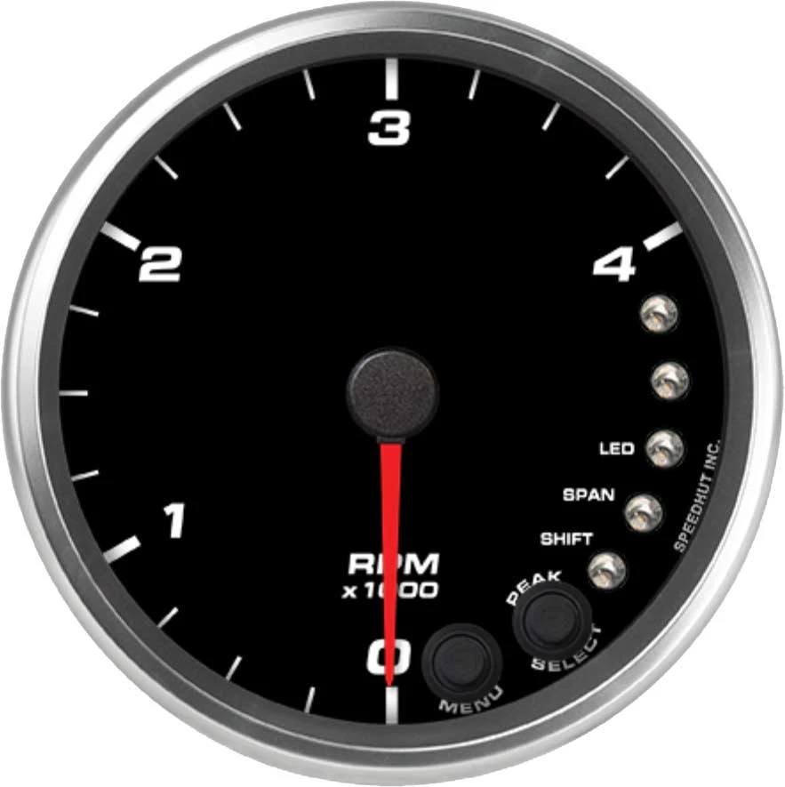 Speedhut 4" 4K RPM Shift-light Diesel Tachometer (R4-TC7-REV)