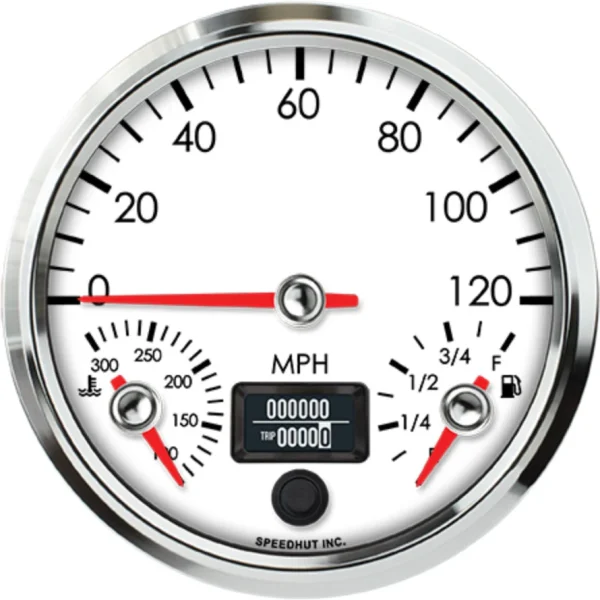 Speedhut 4.5" 120mph Triple Speedo/Fuel Level/Oil Temp (L45-TG006-LEG)