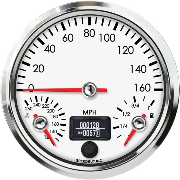Speedhut 4.5" 160mph Triple Speedo/Fuel Level/WT Temp (L45-TG001-LEG)