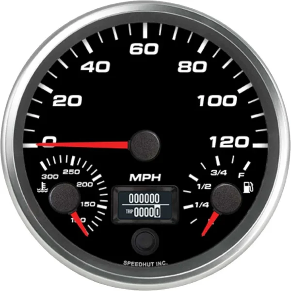Speedhut 4.5" Triple 120mph Speedo/Fuel Level/Oil Temp (L45-TG006-REV)