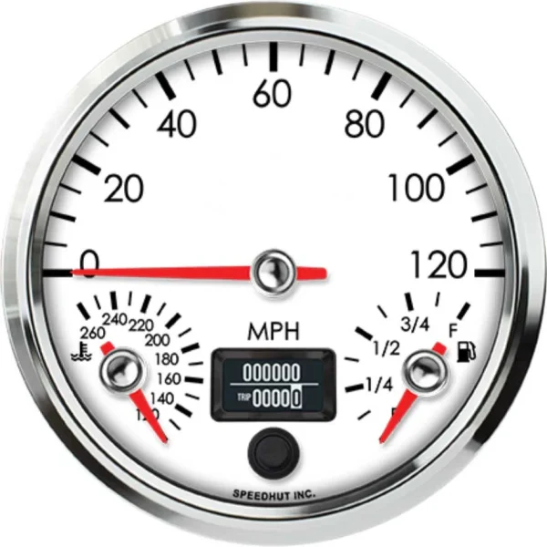 Speedhut 4.5" Triple 120mph Speedo/Fuel Level/WT Temp (L45-TG004-LEG)