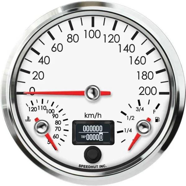 Speedhut 4.5" Triple 200km/h Speedo/Fuel Level/WT Temp (L45-TG005-LEG)