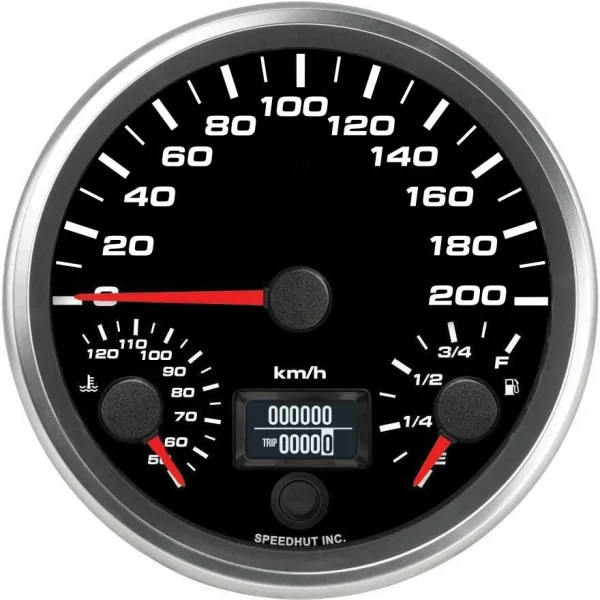 Speedhut 4.5" Triple 200km/h Speedo/Fuel Level/WT Temp (L45-TG005-REV)
