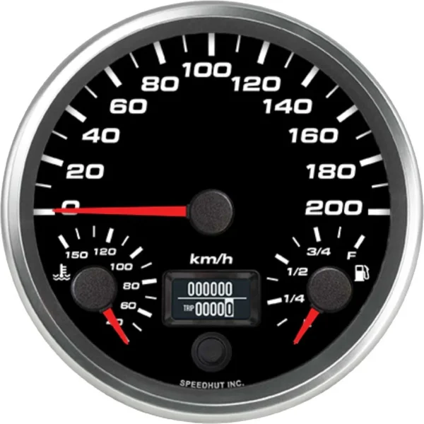 Speedhut 4.5" Triple 200kmh Speedo/Fuel Level/Oil Temp (L45-TG011-REV)