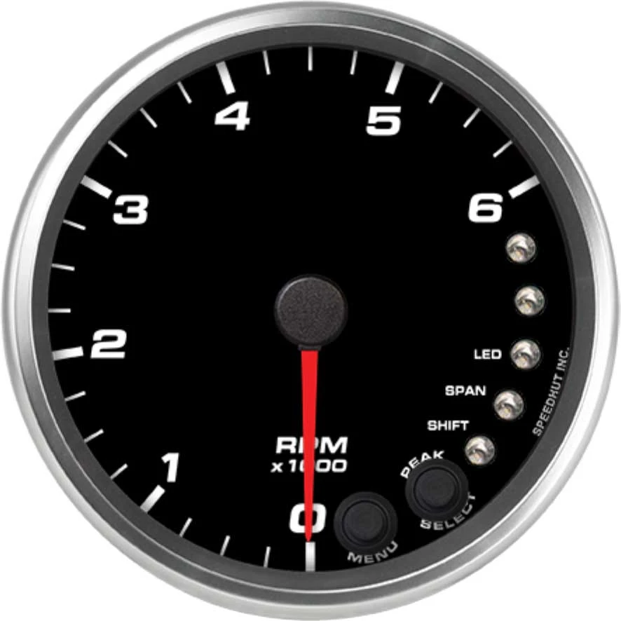 Speedhut 4" 6K RPM Shift-light Tachometer (R4-TC2-REV)