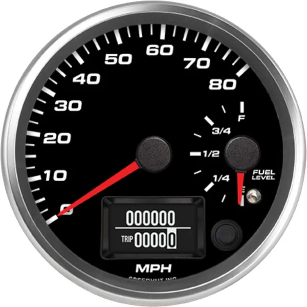 Speedhut 4" 80mph GPS Speedometer/Fuel Level Dual Gauge (R4-DS10-LEG)