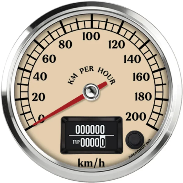 Speedhut 4" Antique Series 200 km/h Metric GPS Speedometer (R4-S2-ATQ)