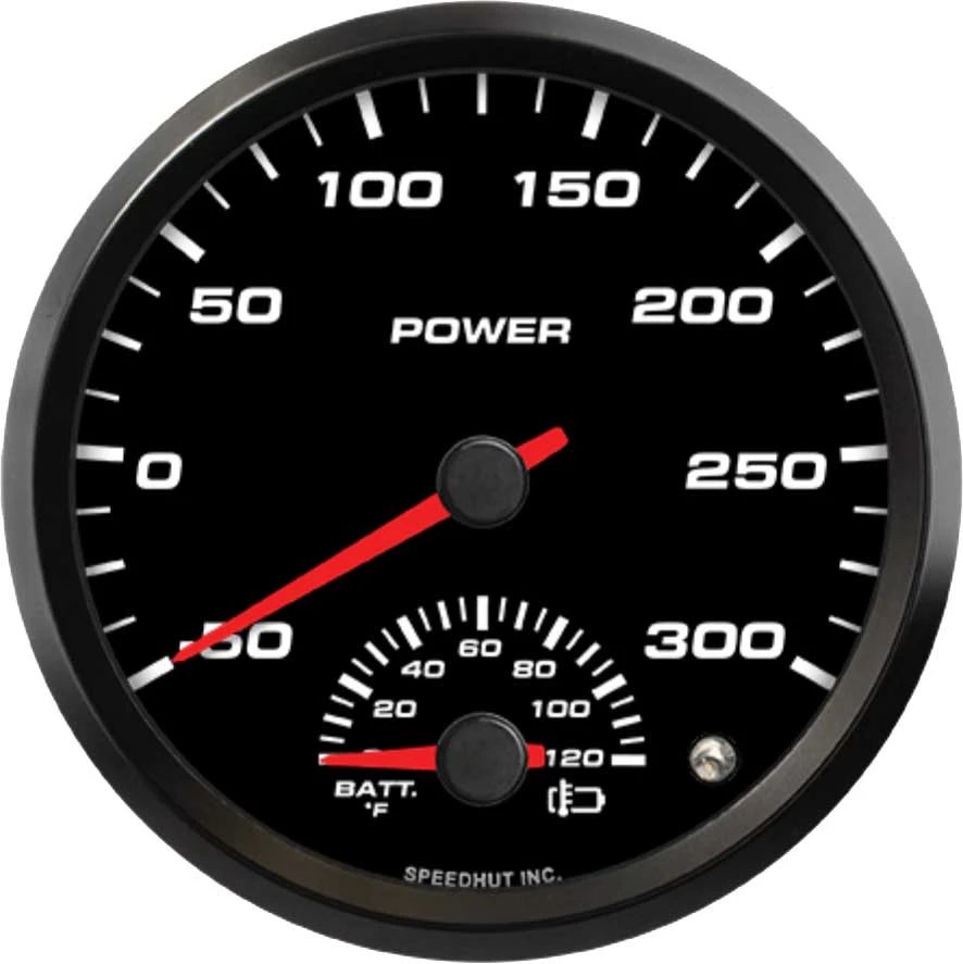 Speedhut 4" EV -50-300 Power / 0-120F Battery Temp Gauge (FAE4-DG2-EV)